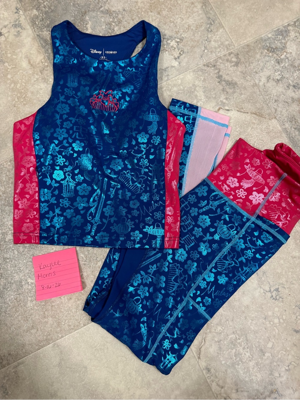 Crowned Athletics Mulan power tank and leggings